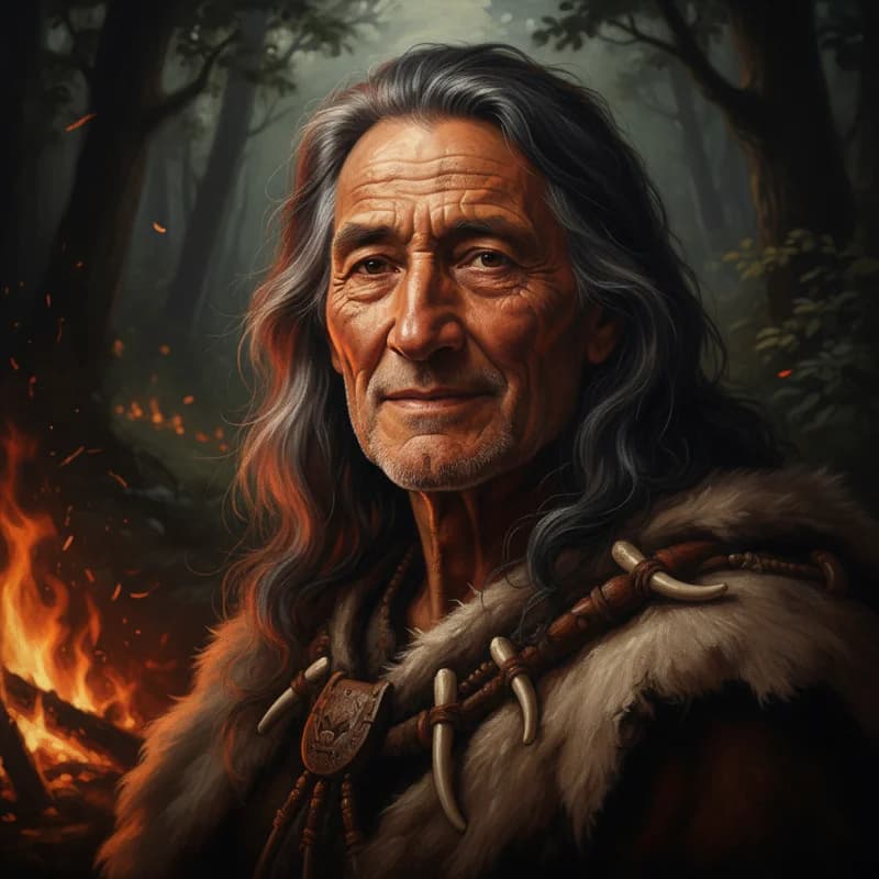 Onamonalonton, spiritual leader of the red race (~65,000 BC)