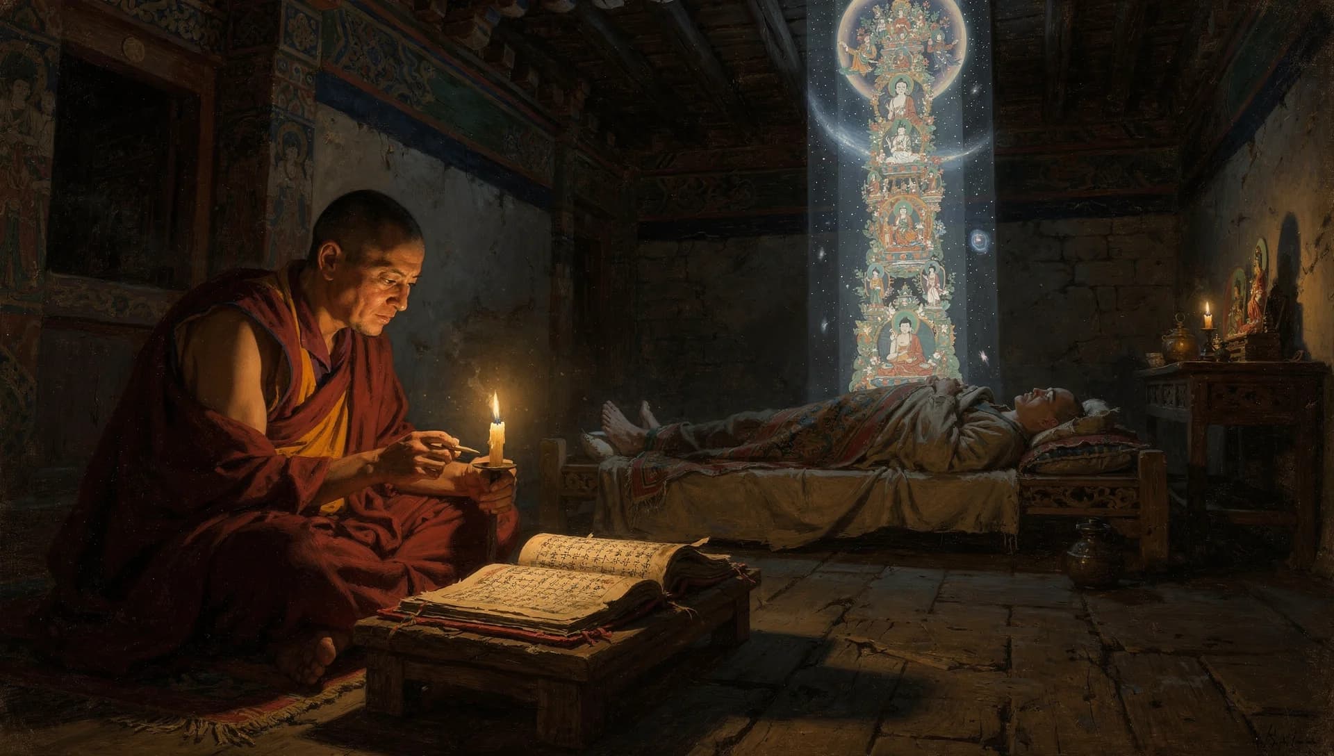 Staged Passage Through the Intermediate State: The Bardo Thödol and the Mansion World Progression