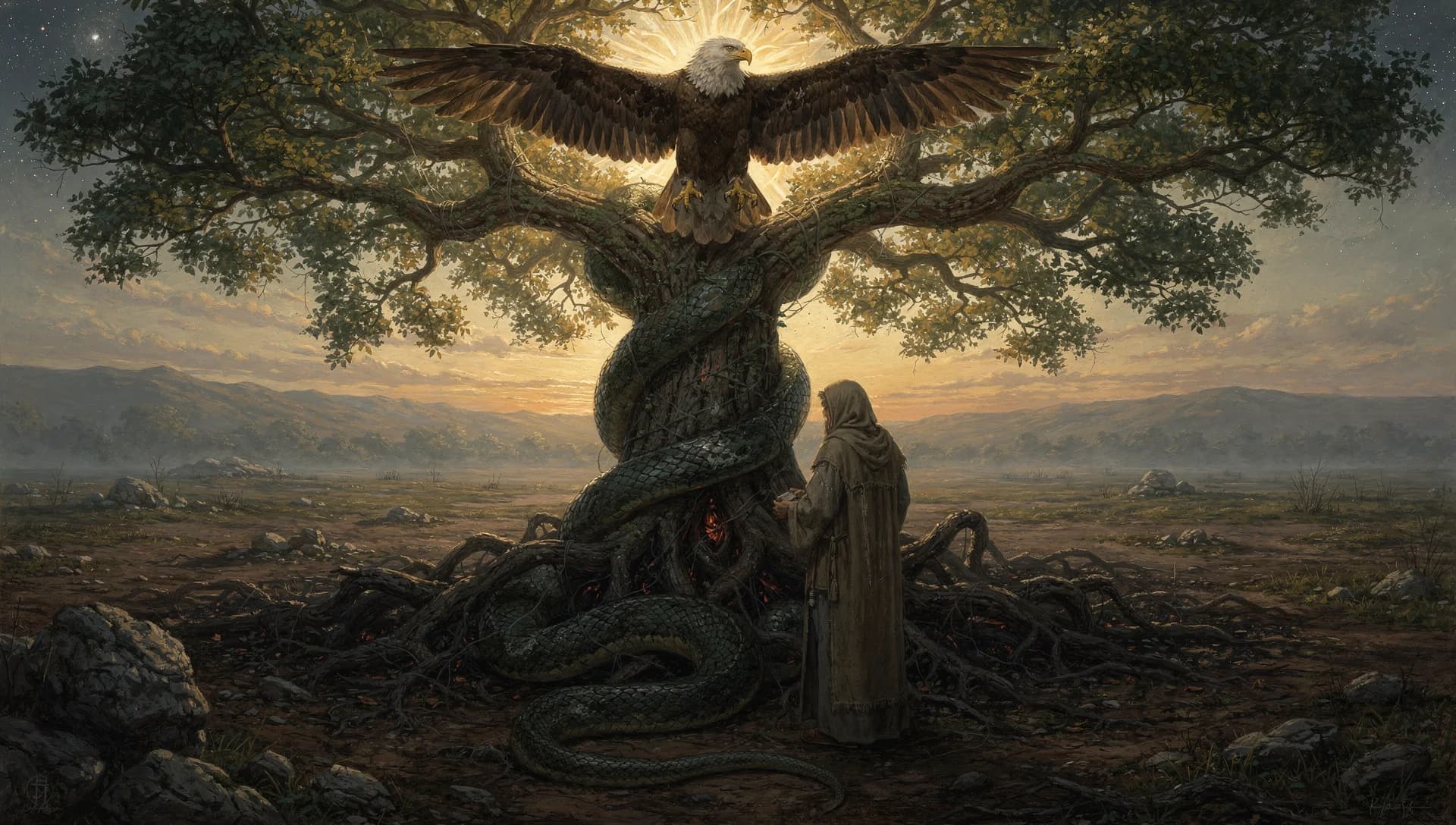 Bird in Crown, Serpent at Root: The Universal Tree of Life Cult Across World Cultures