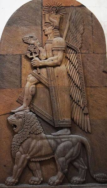 Tree of Life, sacred shrub = Huluppu Tree, sacred tree in Inanna's ...