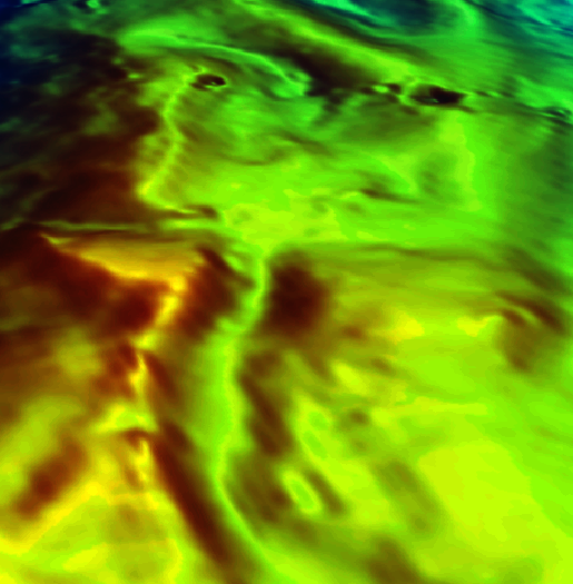 Latakia Ridge bathymetric overview, AI-enhanced seafloor analysis