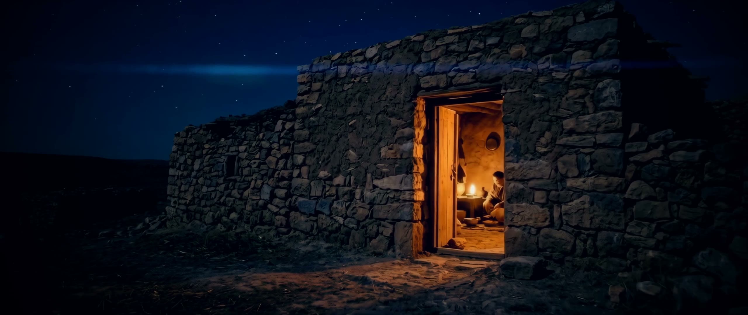 A young disciple by firelight, wrestling with the teaching